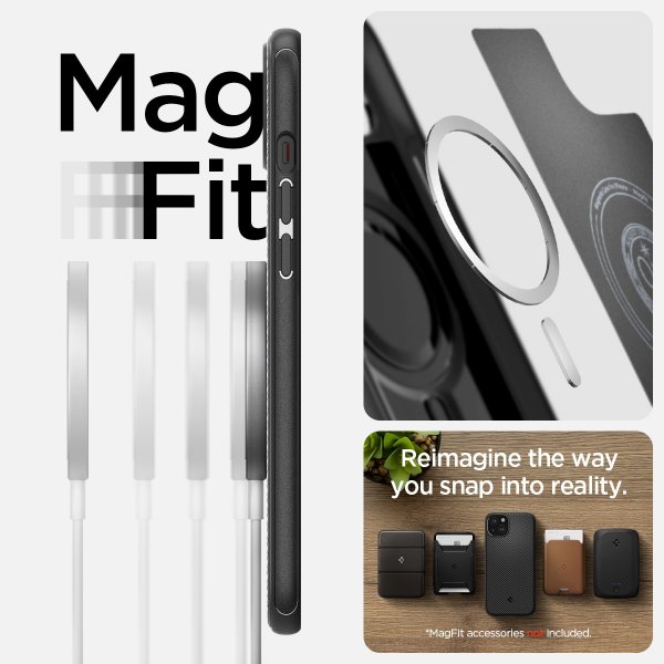 Spigen iPhone 15 Skal Mag Armor MagFit Matte Black