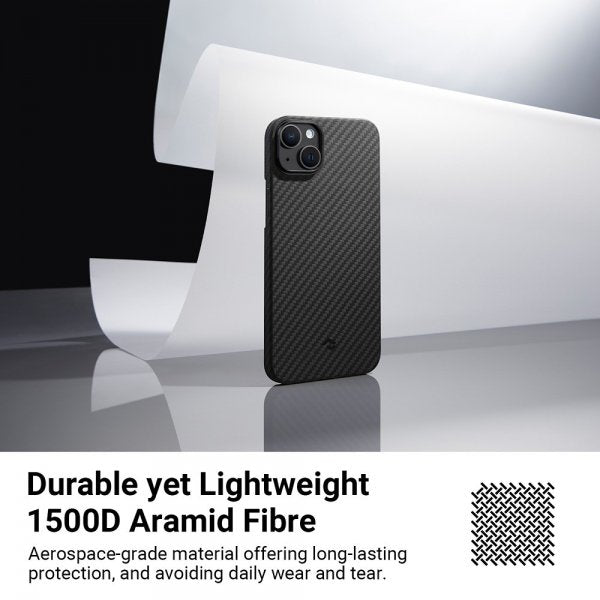 Pitaka iPhone 15 Skal MagEZ Case 4 Black/Grey Twill