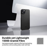 Pitaka iPhone 15 Skal MagEZ Case 4 Black/Grey Twill