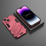 iPhone 15 Skal med Stativ Magenta