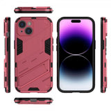 iPhone 15 Skal med Stativ Magenta