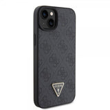 Guess iPhone 15 Skal Metal Logo Strass Crossbody Strap Svart