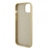 Guess iPhone 15 Skal Metal Logo Strass Guld