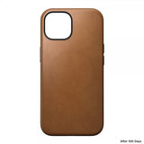 Nomad iPhone 15 Skal Modern Leather Case English Tan