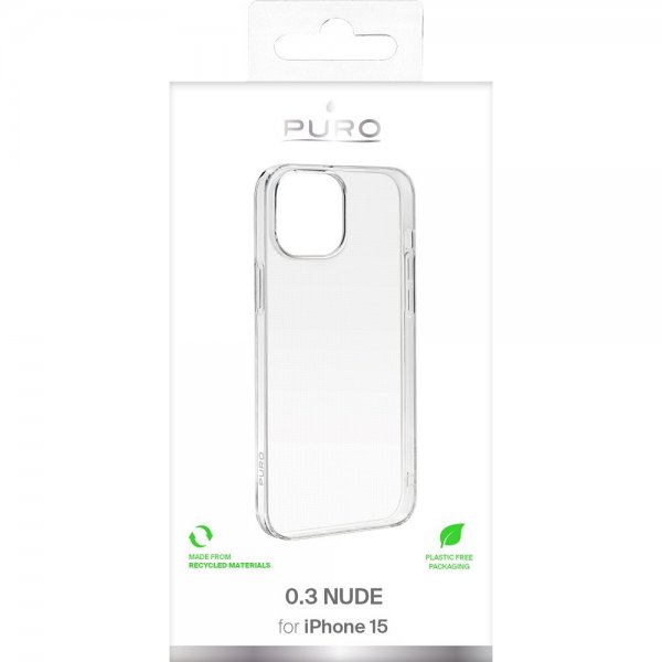 Puro iPhone 15 Skal Nude Transparent