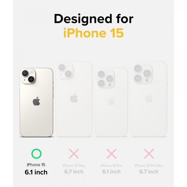 Ringke iPhone 15 Skal Onyx Design Checkerboard Yellow