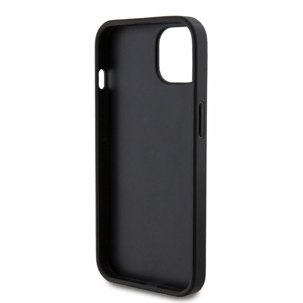 Guess iPhone 15 Skal Perforated Glitter Svart