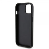 Guess iPhone 15 Skal Perforated Glitter Svart
