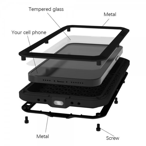 Love Mei iPhone 15 Skal Powerful Case Röd