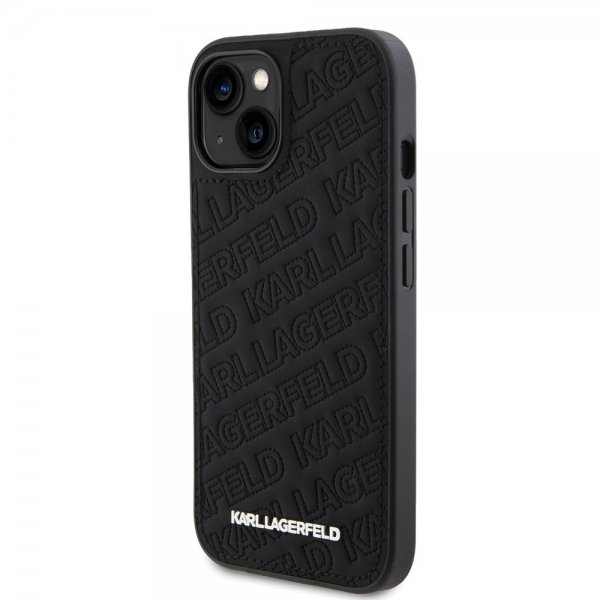 Karl Lagerfeld iPhone 15 Skal Quilted K Pattern Svart
