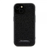 Karl Lagerfeld iPhone 15 Skal Rhinestone Svart
