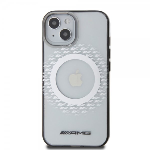 Mercedes Benz iPhone 15 Skal Rhombus Pattern MagSafe AMG Transparent