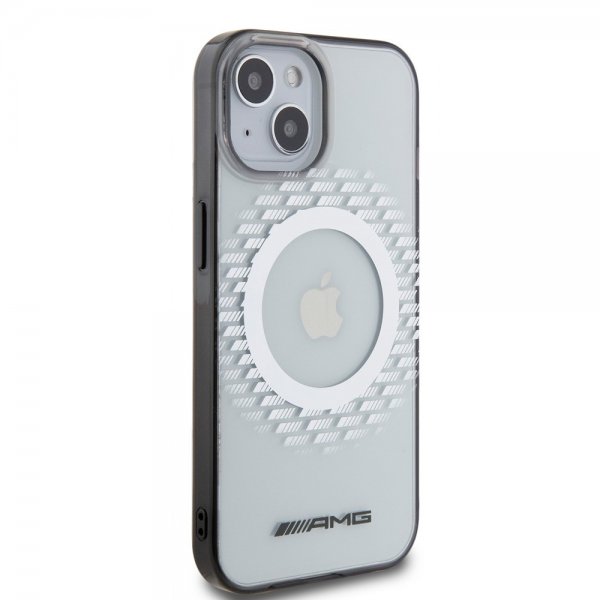 Mercedes Benz iPhone 15 Skal Rhombus Pattern MagSafe AMG Transparent