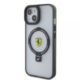 Ferrari iPhone 15 Skal Ring Stand MagSafe Svart