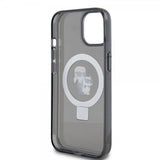 Karl Lagerfeld iPhone 15 Skal Ring Stand MagSafe Svart