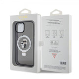 Karl Lagerfeld iPhone 15 Skal Ring Stand MagSafe Svart