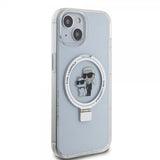 Karl Lagerfeld iPhone 15 Skal Ring Stand MagSafe Vit