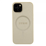 Guess iPhone 15 Skal Saffiano MagSafe Beige