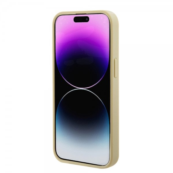Guess iPhone 15 Skal Saffiano MagSafe Beige