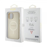 Guess iPhone 15 Skal Saffiano MagSafe Beige