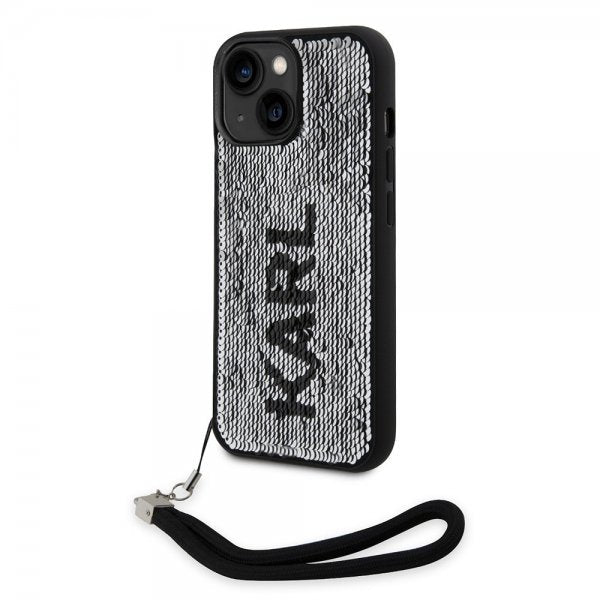 Karl Lagerfeld iPhone 15 Skal Sequin Svart
