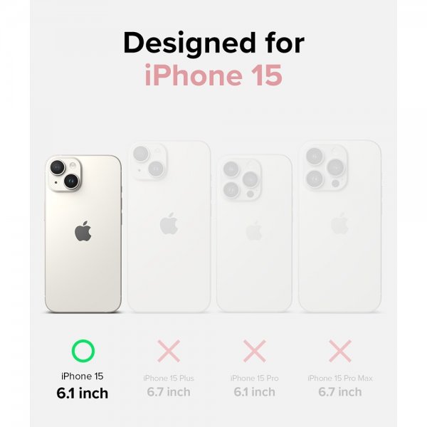 Ringke iPhone 15 Skal Silicone Magnetic Pink Sand