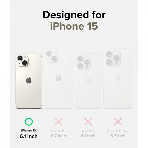 Ringke iPhone 15 Skal Silicone Magnetic Stone
