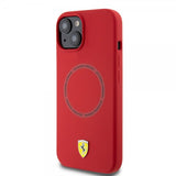 Ferrari iPhone 15 Skal Silicone MagSafe Röd