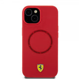 Ferrari iPhone 15 Skal Silicone MagSafe Röd