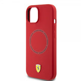 Ferrari iPhone 15 Skal Silicone MagSafe Röd