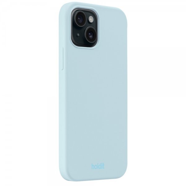 Holdit iPhone 15 Skal Silikon Mineral Blue