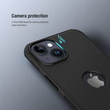 Nillkin iPhone 15 Skal Super Frosted Shield Pro Logo Hole Blå