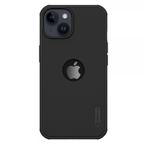 Nillkin iPhone 15 Skal Super Frosted Shield Pro Logo Hole Svart