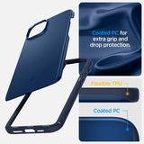 Spigen iPhone 15 Skal Thin Fit Navy Blue