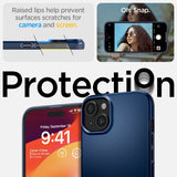 Spigen iPhone 15 Skal Thin Fit Navy Blue