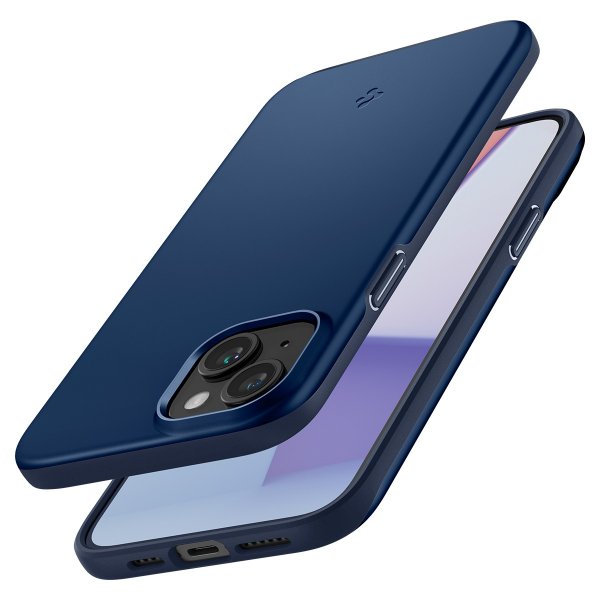 Spigen iPhone 15 Skal Thin Fit Navy Blue