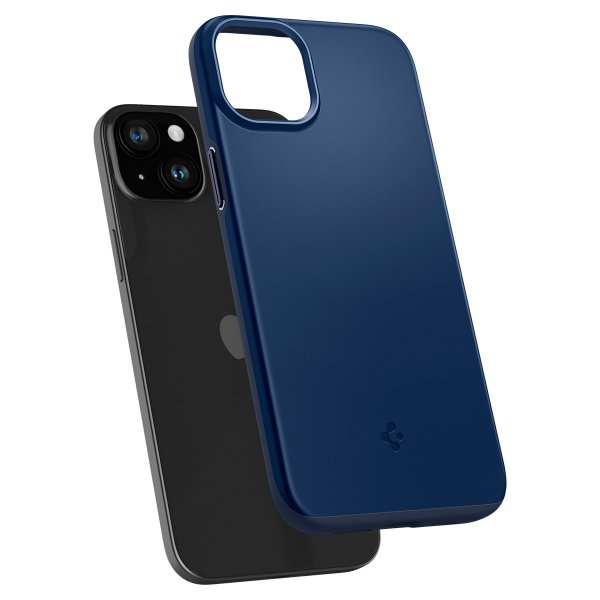 Spigen iPhone 15 Skal Thin Fit Navy Blue