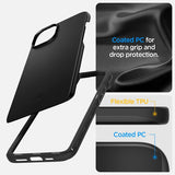 Spigen iPhone 15 Skal Thin Fit Svart