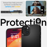 Spigen iPhone 15 Skal Thin Fit Svart
