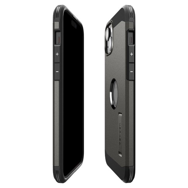 Spigen iPhone 15 Skal Tough Armor MagFit Gunmetal