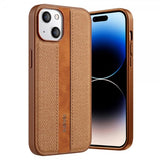 X-Level iPhone 15 Skal Tygtextur Brun