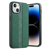 X-Level iPhone 15 Skal Tygtextur Grön