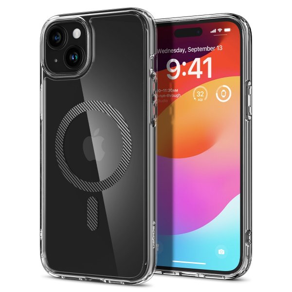 Spigen iPhone 15 Skal Ultra Hybrid MagFit Carbon Fiber