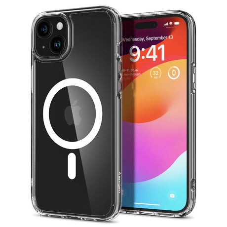 Spigen iPhone 15 Skal Ultra Hybrid MagFit Vit