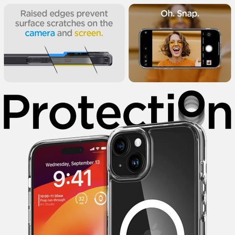 Spigen iPhone 15 Skal Ultra Hybrid MagFit Vit