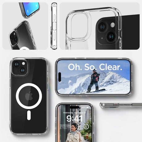 Spigen iPhone 15 Skal Ultra Hybrid MagFit Vit