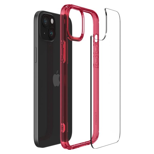 Spigen iPhone 15 Skal Ultra Hybrid Red Crystal