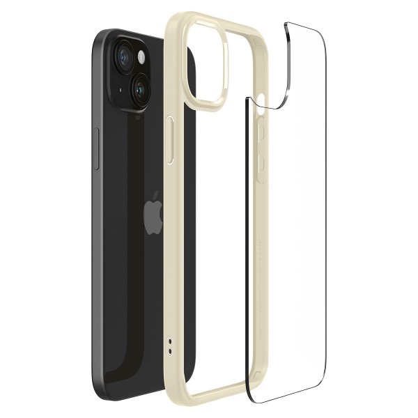 Spigen iPhone 15 Skal Ultra Hybrid Mute Beige