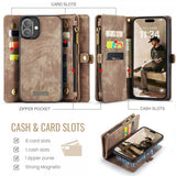 CaseMe iPhone 16 Fodral 008 Series Löstagbart Skal Brun