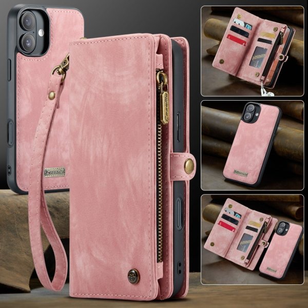 CaseMe iPhone 16 Fodral 008 Series Löstagbart Skal Rosa